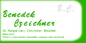 benedek czeichner business card